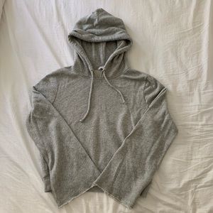 A&F gray flare sleeve drawstring hoodie